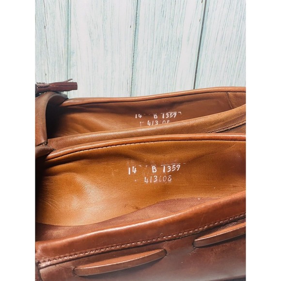 Allen Edmonds Alexandria Mens Size 14B Slip On Dress Shoes Tassel Loafer Brown main image 10
